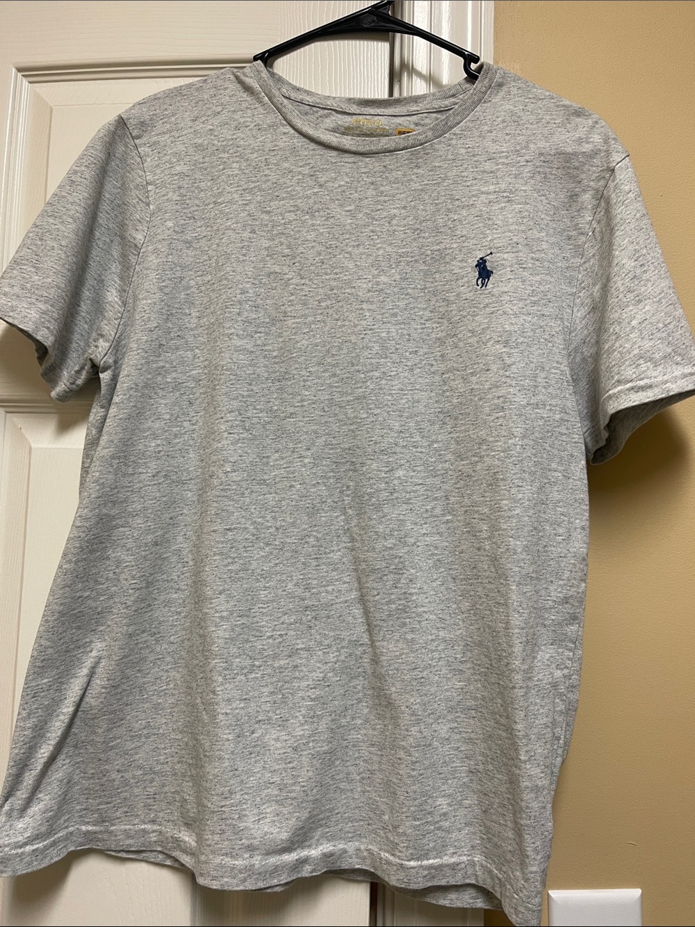 Polo by Ralph Lauren Light Gray Short Sleeve Crew T-Shirt with Navy Pony